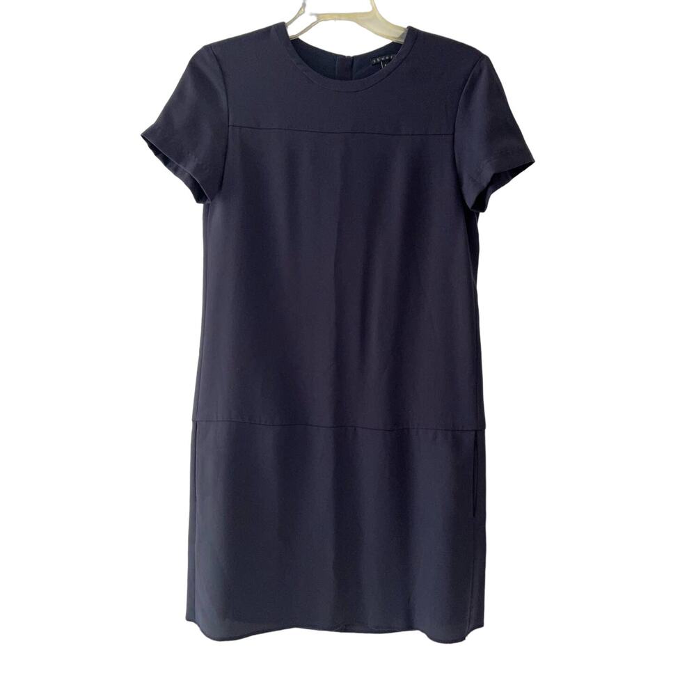 THEORY Navy Blue Classic Dress Sz4 Perfect Excellent Condition